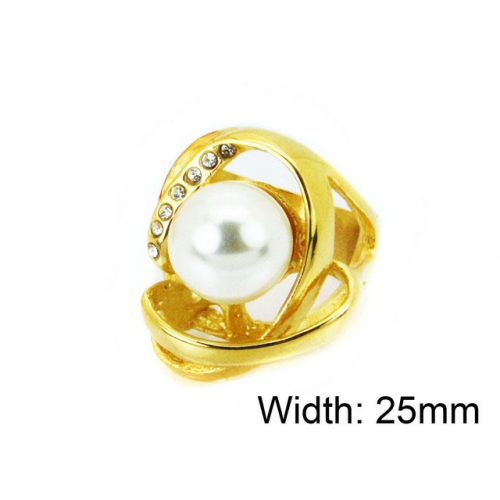 Wholesale Stainless Steel 316L Pearl Rings NO.#BC15R1388HJL