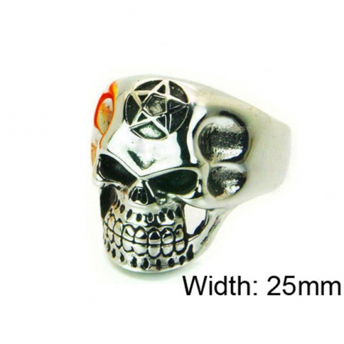 Wholesale Stainless Steel 316L Skull Rings NO.#BC22R1290HHF