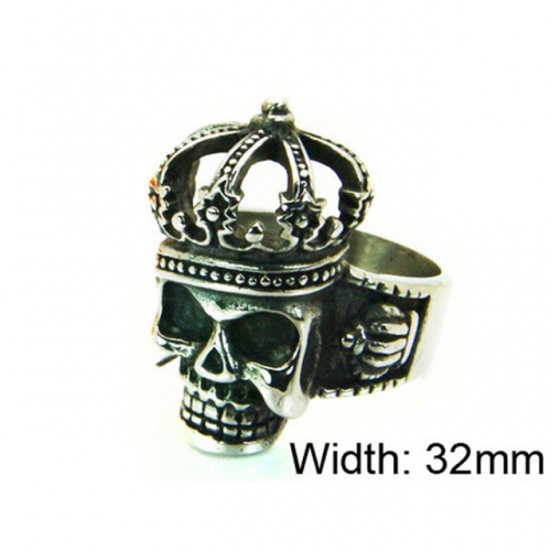 Wholesale Stainless Steel 316L Skull Rings NO.#BC22R1317HIR