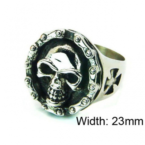 Wholesale Stainless Steel 316L Skull Rings NO.#BC22R0827HJY