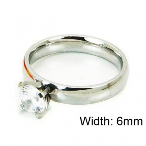 Wholesale Stainless Steel 316L Big CZ Rings NO.#BC05R0202NF