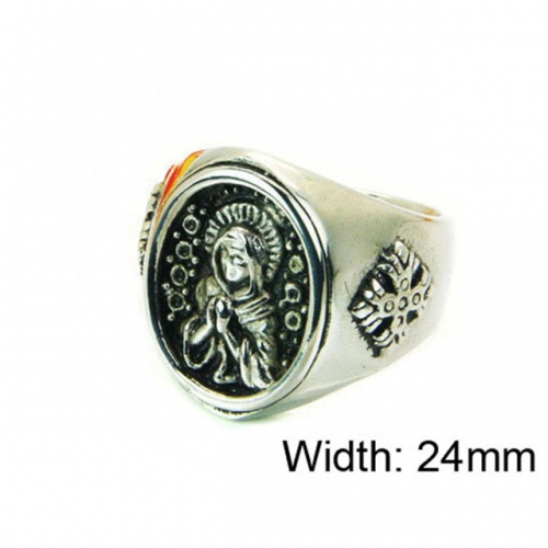 Wholesale Stainless Steel 316L Religion Rings NO.#BC22R0640HIW