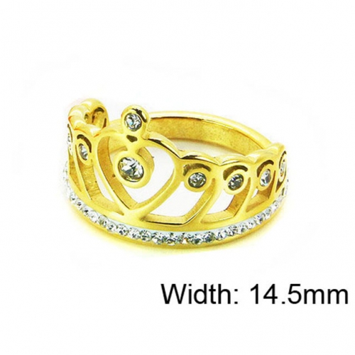 Wholesale Stainless Steel 316L Small CZ Rings NO.#BC14R0332HIW