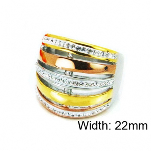Wholesale Stainless Steel 316L Multi-Color Rings NO.#BC15R1360HML