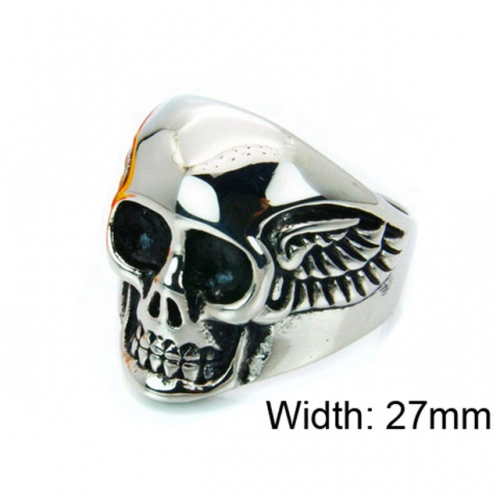 Wholesale Stainless Steel 316L Skull Rings NO.#BC22R0011HIS