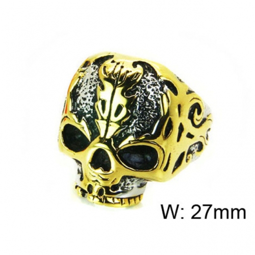 Wholesale Stainless Steel 316L Skull Rings NO.#BC22R1330HJQ