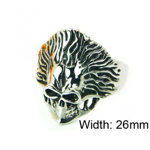 Wholesale Stainless Steel 316L Skull Rings NO.#BC22R0906HHF