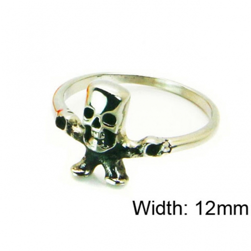 Wholesale Stainless Steel 316L Skull Rings NO.#BC22R1329PQ