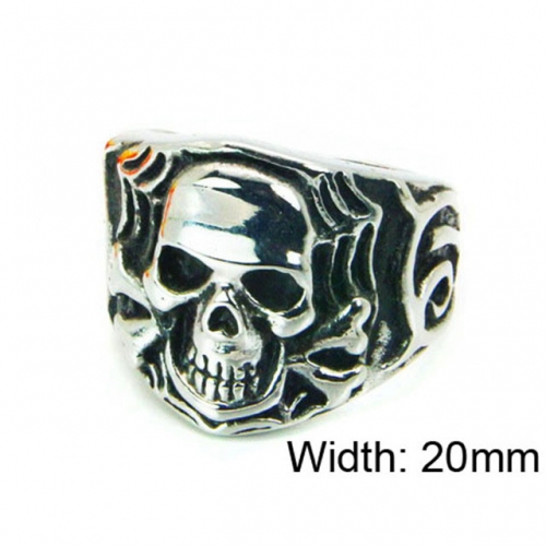 Wholesale Stainless Steel 316L Skull Rings NO.#BC22R0960H2Y