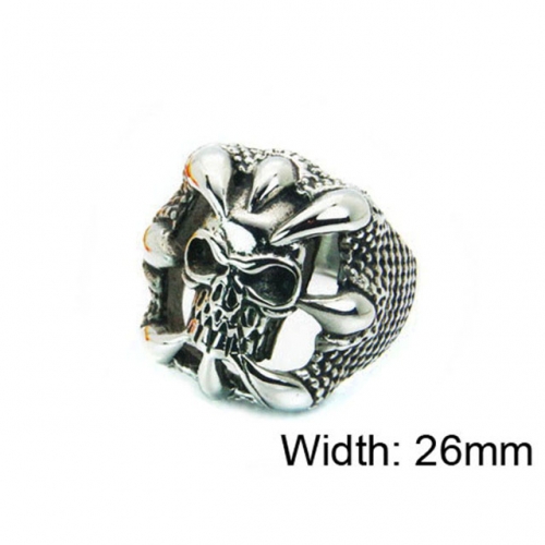 Wholesale Stainless Steel 316L Skull Rings NO.#BC22R1029HIR
