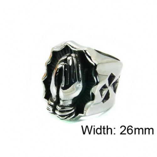 Wholesale Stainless Steel 316L Religion Rings NO.#BC22R0520HIF