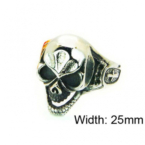 Wholesale Stainless Steel 316L Skull Rings NO.#BC22R1162HIC