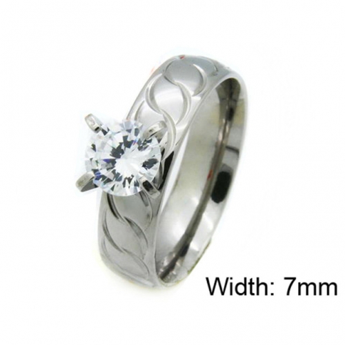 Wholesale Stainless Steel 316L Big CZ Rings NO.#BC06R0226K5