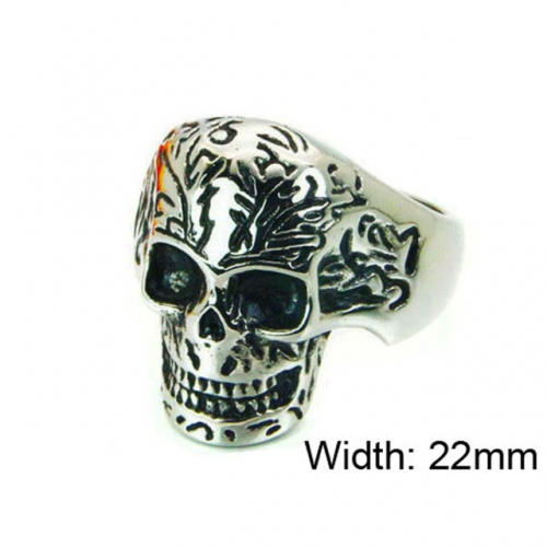 Wholesale Stainless Steel 316L Skull Rings NO.#BC22R1015HIC