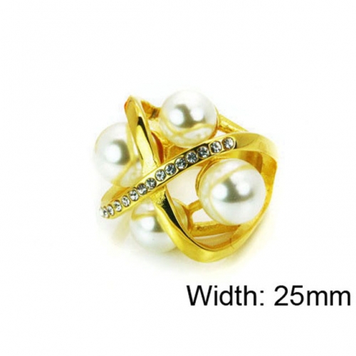 Wholesale Stainless Steel 316L Pearl Rings NO.#BC15R1229HLF
