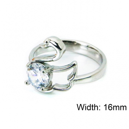 Wholesale Stainless Steel 316L Big CZ Rings NO.#BC30R0638LR