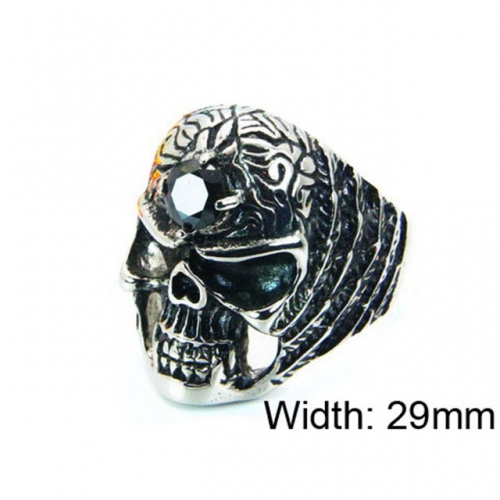 Wholesale Stainless Steel 316L Skull Rings NO.#BC22R1077HJA