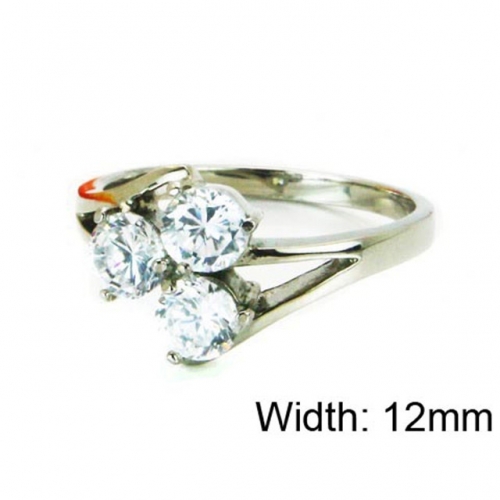 Wholesale Stainless Steel 316L Big CZ Rings NO.#BC30R0560OD