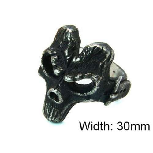 Wholesale Stainless Steel 316L Skull Rings NO.#BC22R0076HIZ