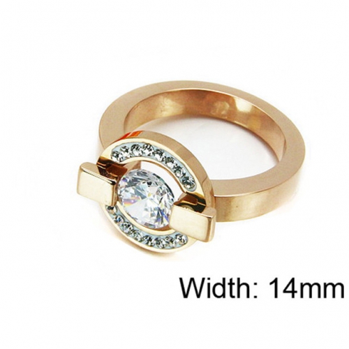 Wholesale Stainless Steel 316L Big CZ Rings NO.#BC14R0268HIT