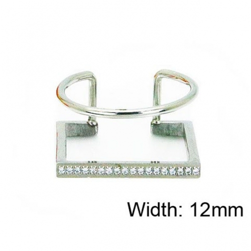 Wholesale Stainless Steel 316L Small CZ Rings NO.#BC16R0430HHA