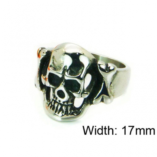 Wholesale Stainless Steel 316L Skull Rings NO.#BC22R1260HHF