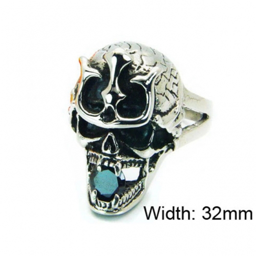 Wholesale Stainless Steel 316L Skull Rings NO.#BC22R0947HKV