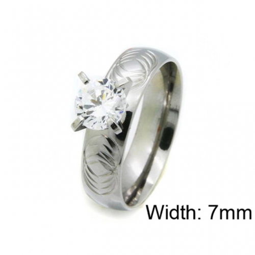 Wholesale Stainless Steel 316L Big CZ Rings NO.#BC06R0220K5