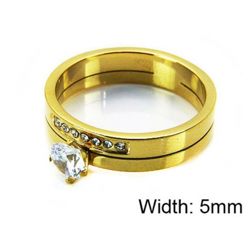 Wholesale Stainless Steel 316L Big CZ Rings NO.#BC14R0269PL
