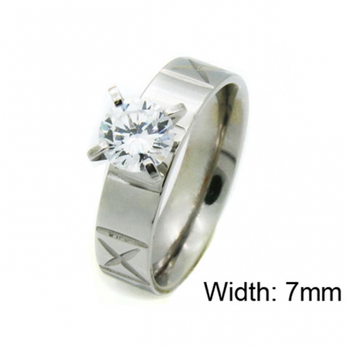 Wholesale Stainless Steel 316L Big CZ Rings NO.#BC06R0222K5