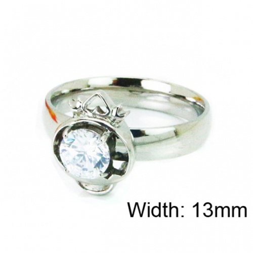 Wholesale Stainless Steel 316L Big CZ Rings NO.#BC30R0630LT