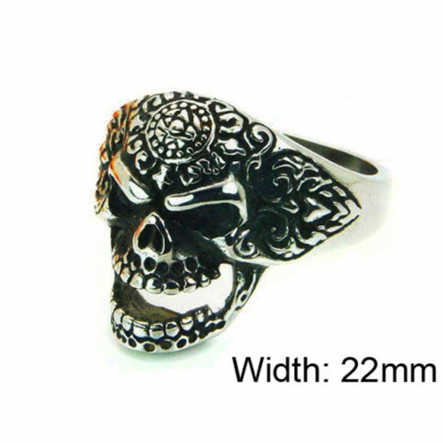 Wholesale Stainless Steel 316L Skull Rings NO.#BC22R1016HHA