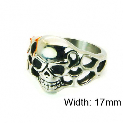 Wholesale Stainless Steel 316L Skull Rings NO.#BC22R1265HXX