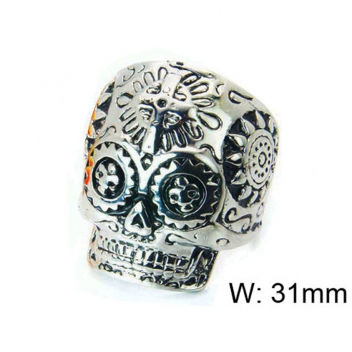 Wholesale Stainless Steel 316L Skull Rings NO.#BC22R0987HIW