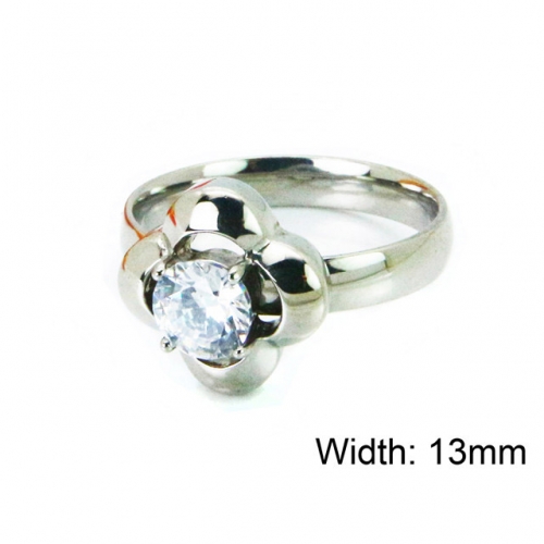 Wholesale Stainless Steel 316L Big CZ Rings NO.#BC30R0635LA