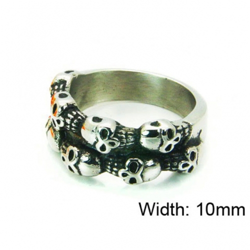 Wholesale Stainless Steel 316L Skull Rings NO.#BC22R0726HHD