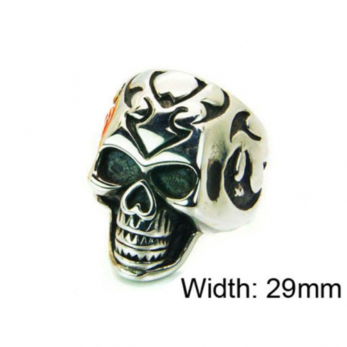 Wholesale Stainless Steel 316L Skull Rings NO.#BC22R1228HHD