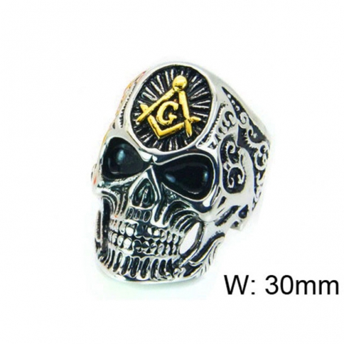 Wholesale Stainless Steel 316L Skull Rings NO.#BC22R1035HJD
