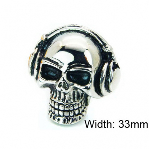 Wholesale Stainless Steel 316L Skull Rings NO.#BC22R0957HJU