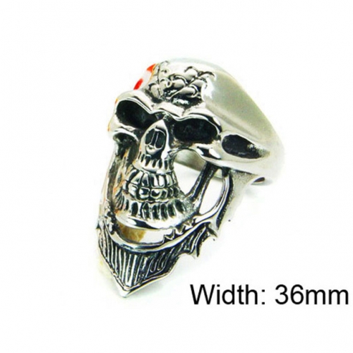 Wholesale Stainless Steel 316L Skull Rings NO.#BC22R0971H2Q