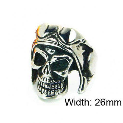 Wholesale Stainless Steel 316L Skull Rings NO.#BC22R0959H2B