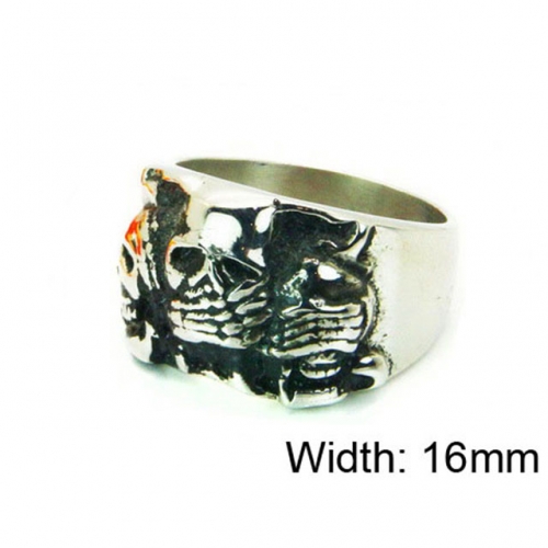 Wholesale Stainless Steel 316L Skull Rings NO.#BC22R1253HHX