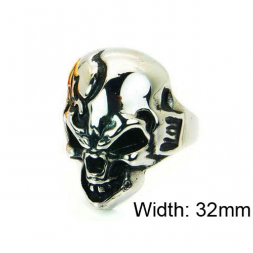 Wholesale Stainless Steel 316L Skull Rings NO.#BC22R1219HIW