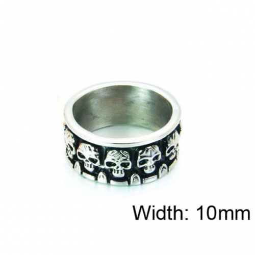 Wholesale Stainless Steel 316L Skull Rings NO.#BC22R0992H2Y