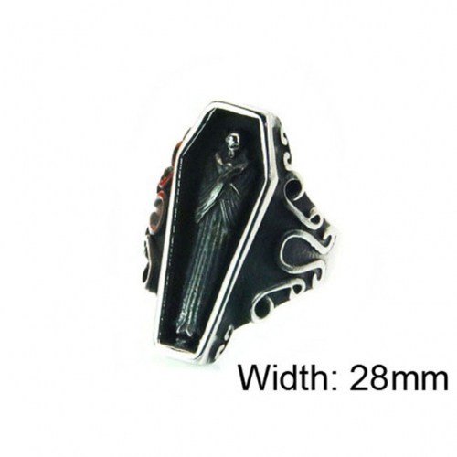 Wholesale Stainless Steel 316L Skull Rings NO.#BC22R0981H2C