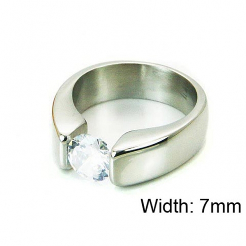 Wholesale Stainless Steel 316L Big CZ Rings NO.#BC05R0168HIA