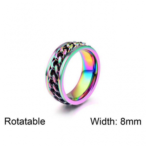 BaiChuan Wholesale Stainless Steel 316L Multi-Color Rings NO.#SJ12R0055PP