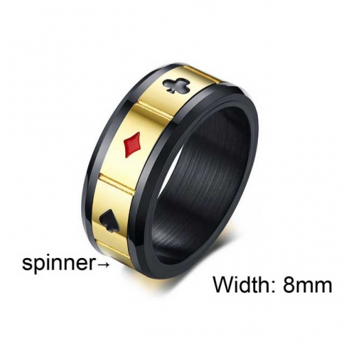 Wholesale Stainless Steel 316L Multifunction Rings Rotatable NO.#SJ11R0113HKL