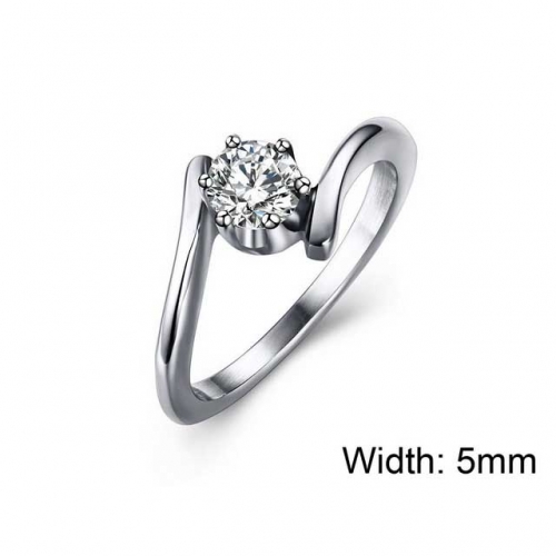 Wholesale Stainless Steel 316L Small Zircon Rings NO.#SJ11R0168HCC