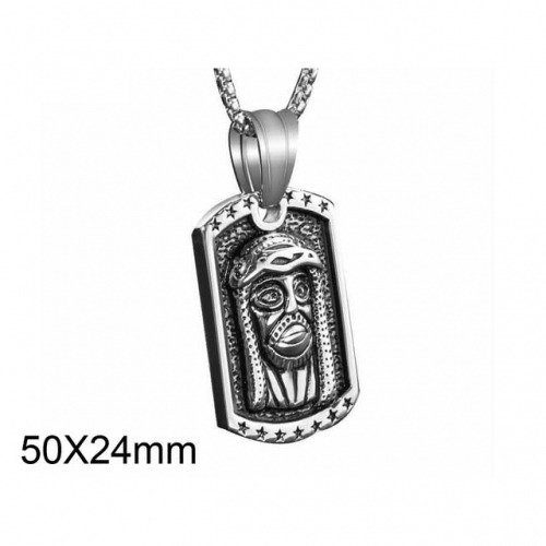 Wholesale Stainless Steel 316L Jesus Pendants Without Chain NO.#SJ10P090